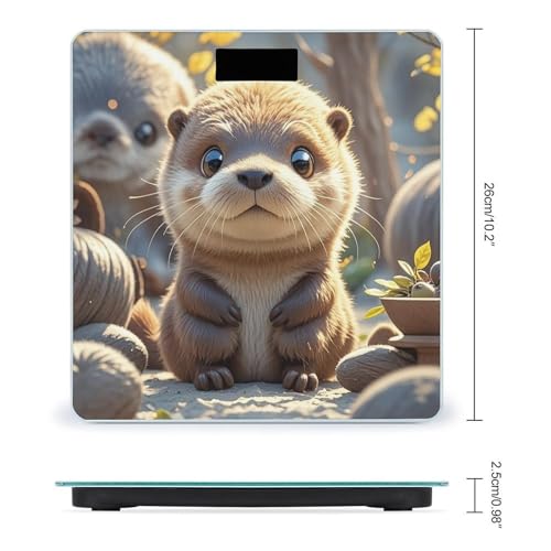Báscula Digital de Baño Animal Cute Brown Otters miniatura 2