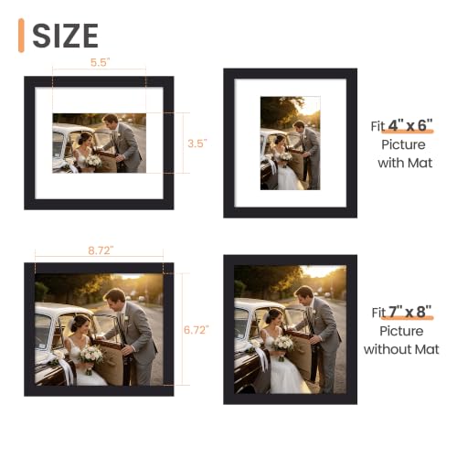 Image of upsimples 7x8 Picture Frame, Wall Decor Photo Frames, Black 1 Pack