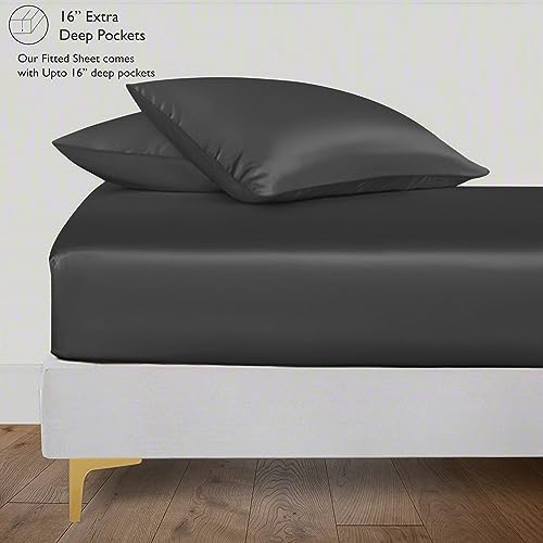 LINENWALAS King Bed Sheet Set, 300 Thread Count 100% Bamboo King Bedding Set - Image 4