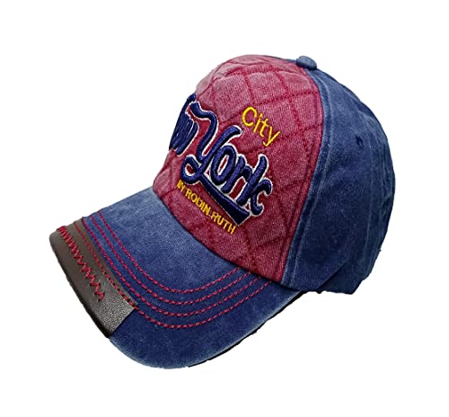Image of Adjustable Soft Cotton Denim Cap for Men Women Baseball Vintage Washed Distressed Hats Adjustable Stylish Cap Regular Fitted