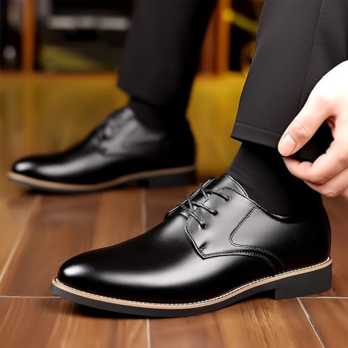 Men's Classic Lace-up Dress Oxford Shoes Comfortable Ultralight Leather Business Casual Work Shoes for Wedding Party4