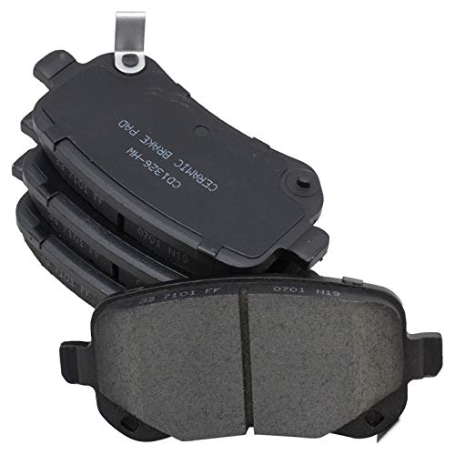 Image of TRQ Rear Brake Pad and Rotor Set Ceramic Coated Calipers Compatible with 2012 Ram Cargo Van Volkswagen Routan