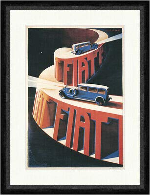  Stampa artistica FIAT l\'auto internazionale Riccobaldi pubblicità Faks_poster 059