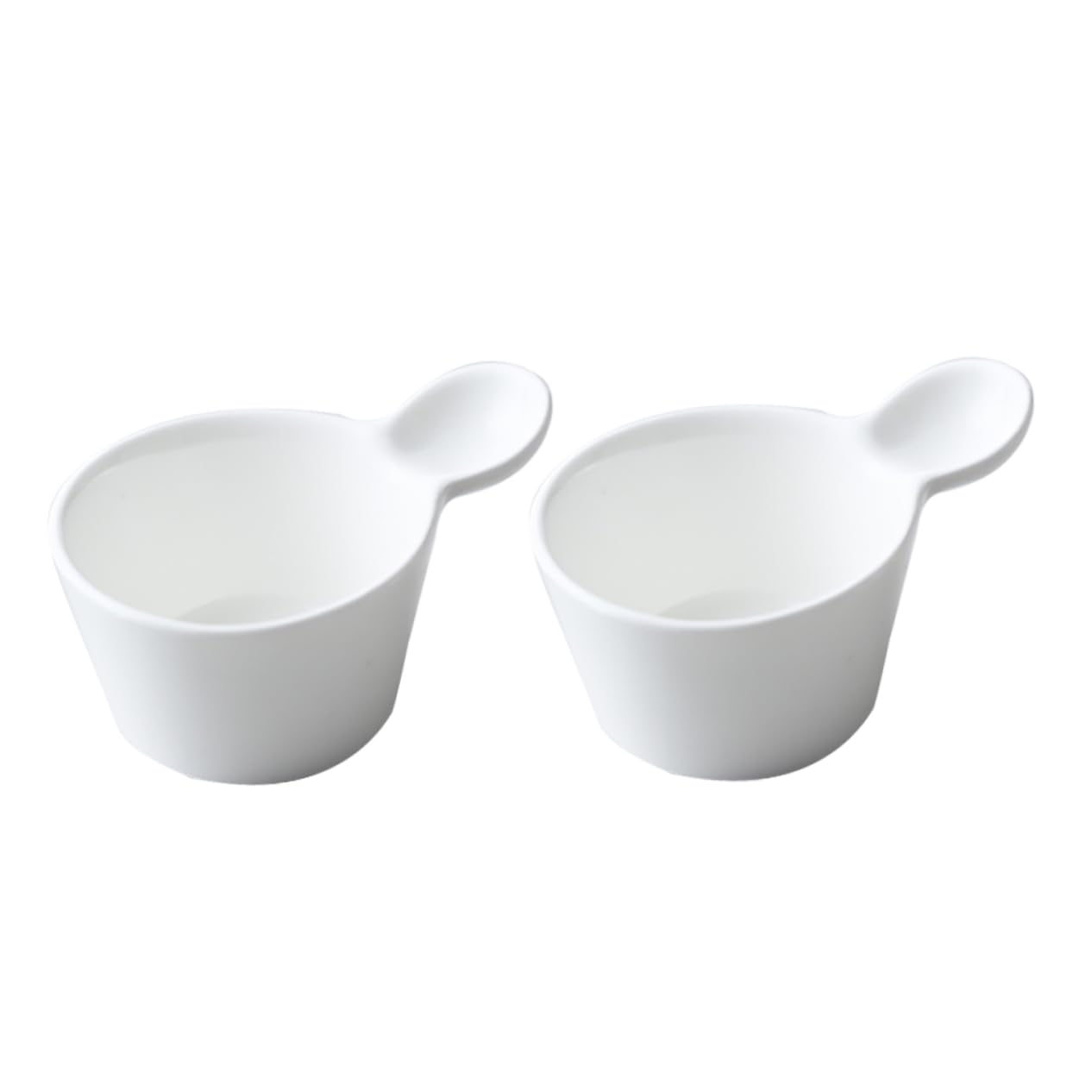 HOLIDYOYO 2pcs Ketchup Cups Practical Cup Mini Containers Coffee Creamers Salad Dressing Bowl Gravy Boat Pourer Dish Saucy Gravy Boat Dish Cake Bowl Sauce Pourer Portion Cups Ceramics White