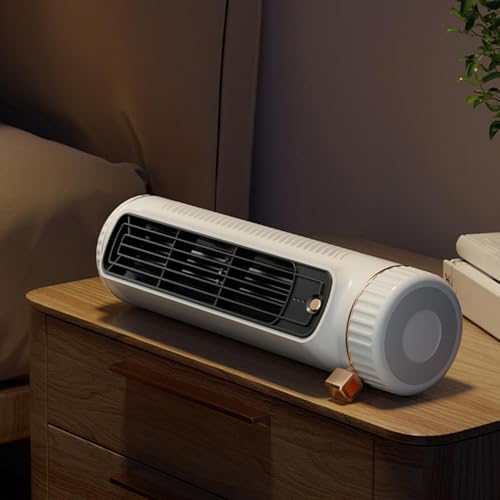 Ventilateur tour rechargeable USB compact à 3 vitesses réglables pour intérieur - 4
