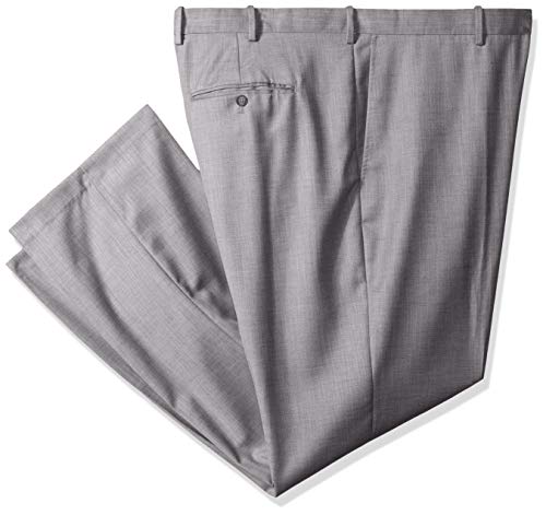 Perry Ellis Men's Dress Pants Dressy Essentials Slim Fit Pant (36W x 32L, Brushed Nickel)