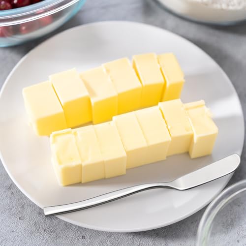 Minekkyes 8PCS Butter Knife Cream Spatula Serrated Stainless Steel Butter Knives, Dessert Cheese Knife Set - Image 2