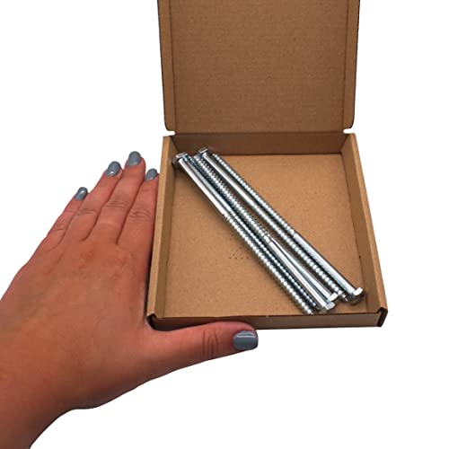 SKIR'CO (6 pcs) DIN 571 Zinc Plated Steel Hexagon Wood Screws M6 x 140 mm, Coach Screws, Hex Screw, Lag Bolts - Image 4