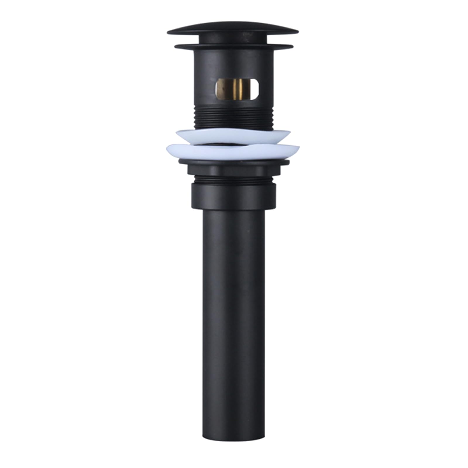 Steel & Rubber Kitchen Sink Strainer & Bathroom Pushing Seal Popup Drain Stopper with Overflows Rusts Resistant Stop Pushing & Seal