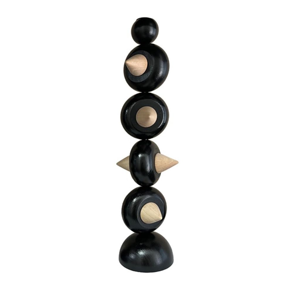 Candlestick Holder Modern Wooden Candle Holder Home Decor Dining Table Ornament for Candlelit Dinners Photoshoot Props(Large)