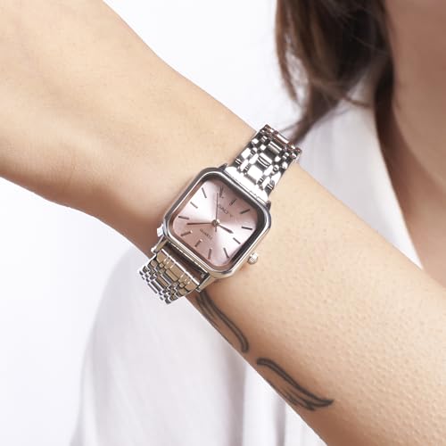 SALTY Analog Watches for Women & Girls, Silver Silver::Pink - Image 4