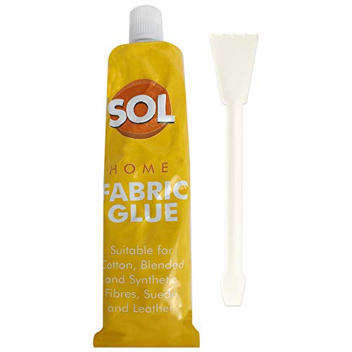 Pegamento extra fuerte para tela de 50 ml, incluye esparcidor de pegamento y libro electrónico en puntas de costura, perfecto para no coser adhesivo textil
