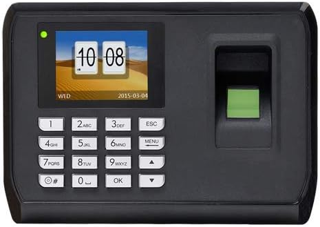 Front view of Hysoon HY-C129A-WIFI device with screen displaying time and date, and fingerprint scanner.