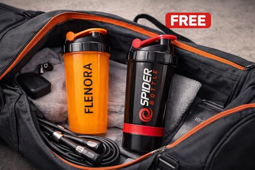 Image of Buy One Get One Free - Protein Shaker Bottle 700ml with Mixer Ball & Leakproof Lid | Gym, Sports & Fitness Shaker for Protein Shakes, Smoothies & Pre-Workout (Orange Combo)