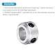 QUARKZMAN Aluminium Stellringe 8 mm Innendurchmesser Klemmring Silber Wellensicherungsring Bohrung Set-Schrauben-Stil Klemmringe Tiefenanschlag für Bohrer Auto Robotik Fertigung 10 Stück