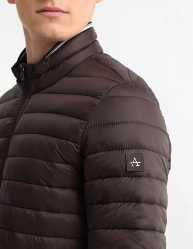 Image of Arrow sport men's solid regular fit packable jacket