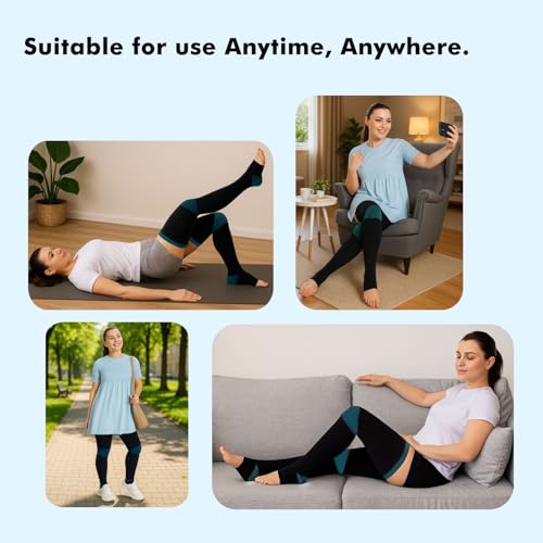 Image of Flamingo Premium Varicose Vein Stockings | Medical Compression Stockings for Varicose Veins & Swelling | Compression Socks for Men & Women | Size - Small | 1 Pair |