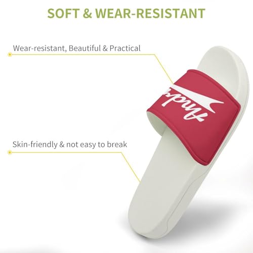 Custom Sports Slides Personalized Slippers - Baseball Sandals Quick Drying Softball Slippers Indoor Outdoor,Gifts for Men Youth Boy (White,Style 44)3