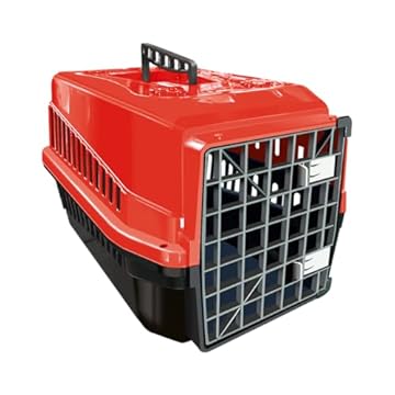 Caixa De Transporte Color N4 Cachorro Gato Cão Cor:vermelho