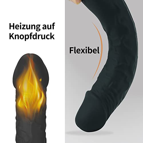 Dildo Vibrator für Sie Klitoris Leise, Vibration für Frauen Sex Spielzeug für die Frau Extrem mit 10 Vibrationsmodi und Stärksten Modus, Vibratorstarb Diloschwanz für Frauen Männer Paare 22cm – Bild 4