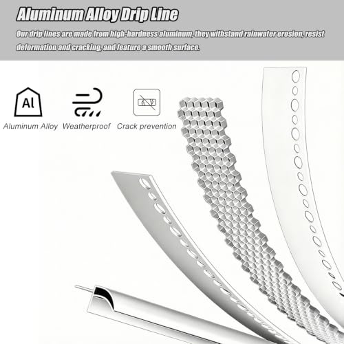 Deflector De Lluvia plano de longitud personalizable y moldura de goteo 4