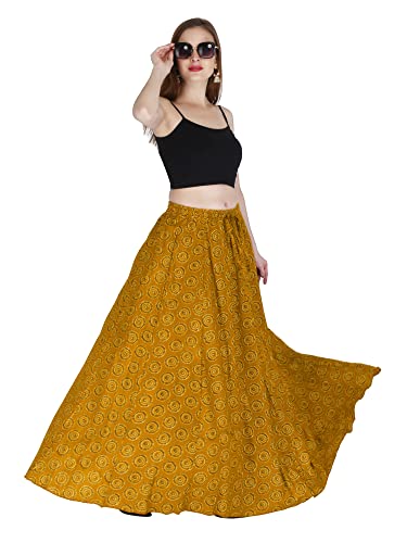 Image of Sttoffa Cotton Printed Women Wear Maxi Long Skirt 40 inch inch Full Length