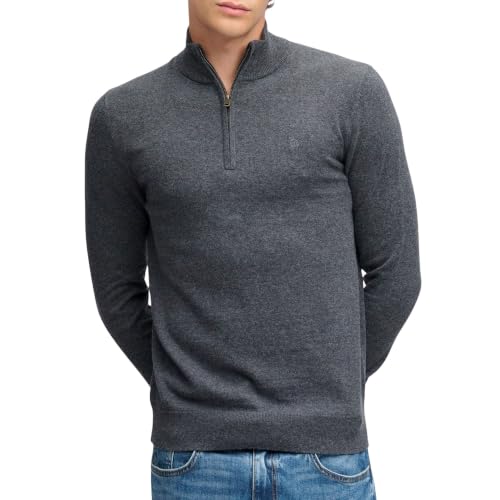 Pull Superdry Pull Ess LW en laine mélangée à demi zip EU - vue 3