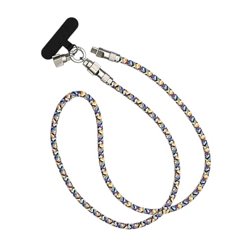 Yhsioaklo Smartphone Lanyard, cable de carga rápida para teléfono móvil, cable de carga rápida para viajes, tableta, portátil, protección antirrobo 2 en 1, soporte para teléfono móvil