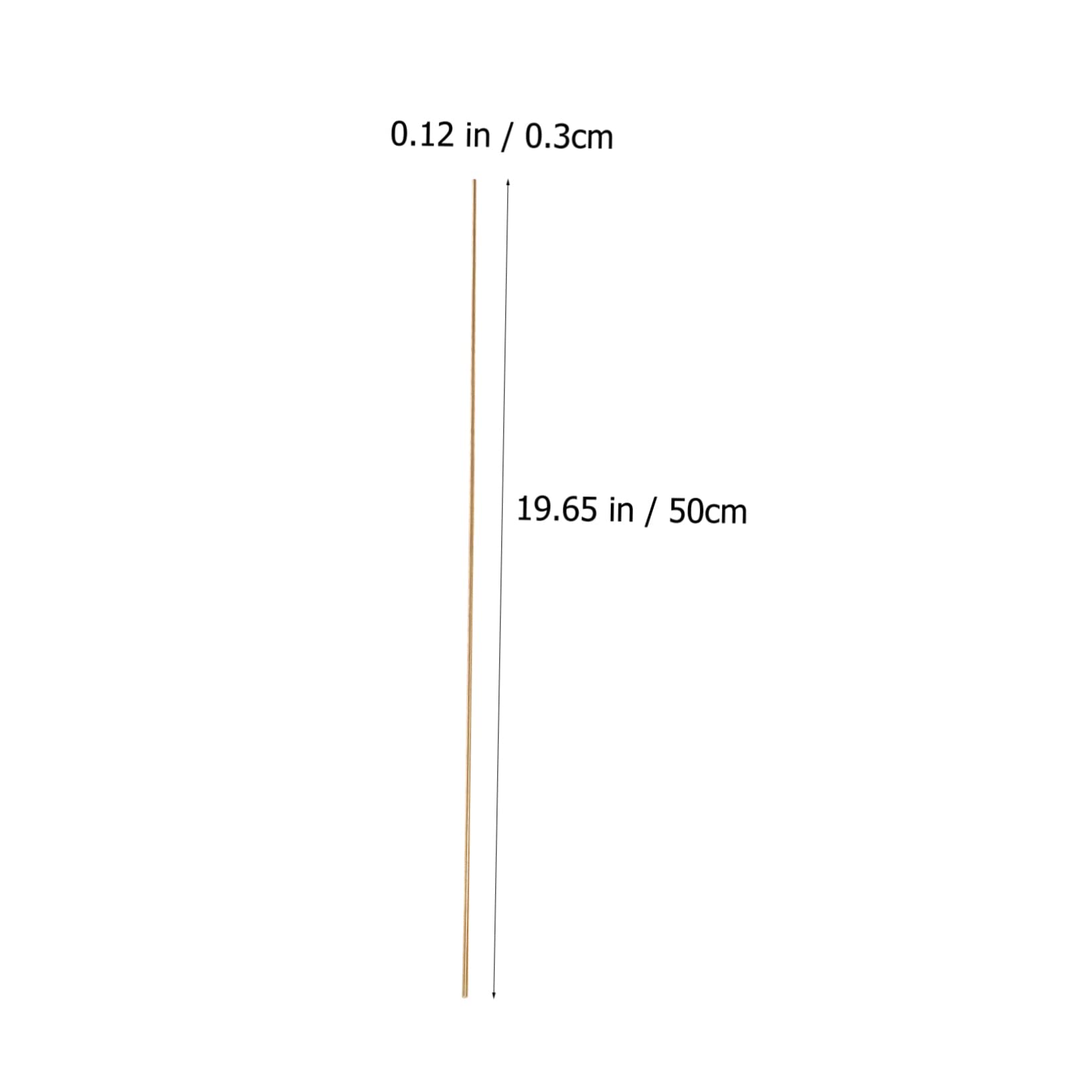 OUNONA 3pcs DIY Brass Round Rods Craft Making Bars Handicraft Material Multi-Purpose Solid Brass Rod Kit