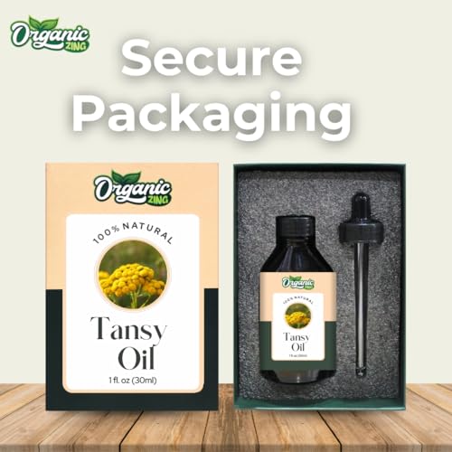 Image of Organic Zing Tansy (Tanacetum Vulgare) Oil | Pure & Natural Steam Distilled Essential Oil for Aroma, Diffusers, Skincare & Haircare - 30ml /1.01fl oz