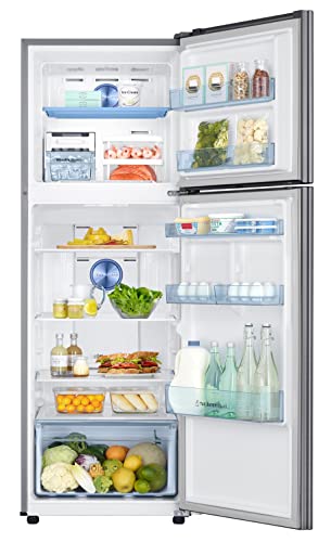 Image of Samsung 322L 2 Star Inverter Frost-Free Convertible 5 In 1 Double Door Refrigerator Appliance (RT37C4522S8 /HL,Elegant Inox)