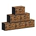 Produktbild SONGMICS Aufbewahrungsbox mit Deckel, 6er Set, faltbare Stoffbox mit Griffen, Aufbewahrung für Kleidung, 40 x 30 x 25 cm, Vliesstoff, vintagebraun RYZ103BH03