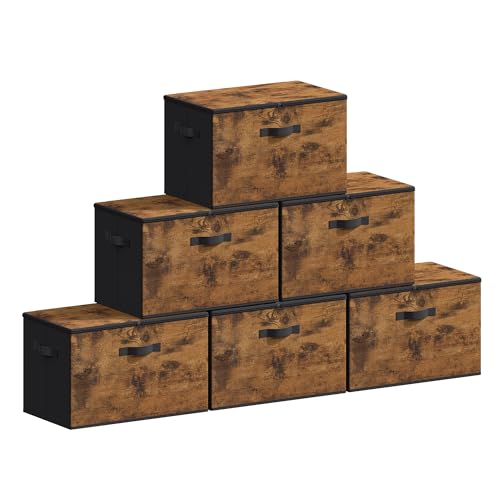 SONGMICS Aufbewahrungsbox mit Deckel, faltbare Stoffbox mit...