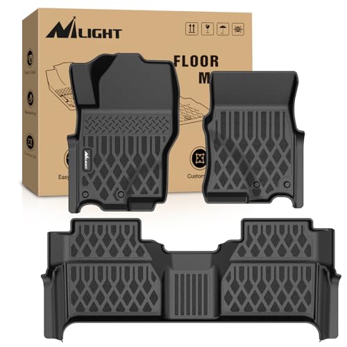 Nilight TPE Floor Mats for Nissan Frontier Crew Cab 2022 2023 2024 2025 2026 All Weather Custom Fit Heavy Duty Floor Liners