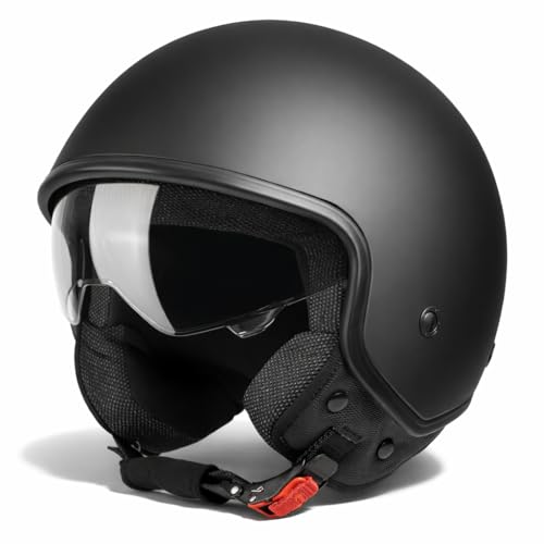 VINZ Perito Casque Jet avec écran Solaire | Casque Scooter pour Femmes & Hommes | Casque Moto...