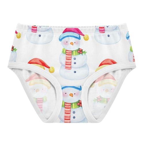Cute Winter Snowmen Toddler Underwear Floral 2t Cotton Little Girl Panties Fun Briefs Kids Undies