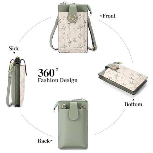 GAEKEAO Small Crossbody Bags for Women Leather Cell Phone Purse Bag Wallet with RFID Blocking Credit Card Slots4