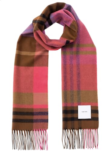 [matti totti] Cassis × Chocolat カシミヤ マフラー カシミア マフラー 大判 厚手 レディース チェック柄 チェック ストール 100 女性 ロング リバーシブル カシミヤマフラー カシミアマフラー ギフト プレゼント B0011B-29（Amazon）