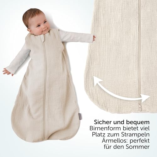 LaLoona Sommerschlafsack Mull, ärmellos - 110 cm – Ansicht 4