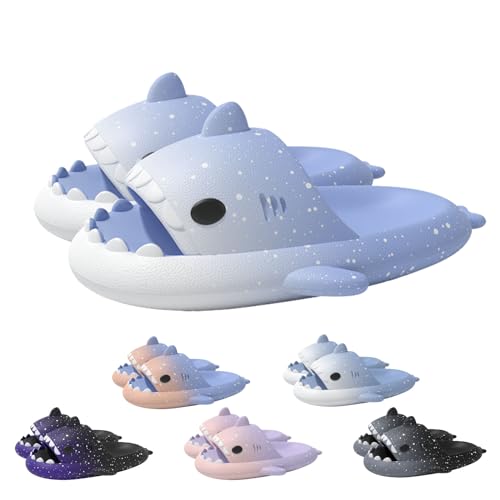 Zureto Spotted Starlight Shark Slippers, New Starry Sky shark Slippers, Novel Cloud Shark Slippers Unisex