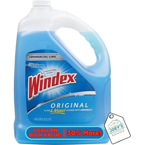JOEY'Z 1 Gallon Glass Cleaner Refill Comptible with Windex Glass Cleaner Refill/Windex Refill 1 Gallon Original Windex Multisurface Cleaner Bundle Decal Cover