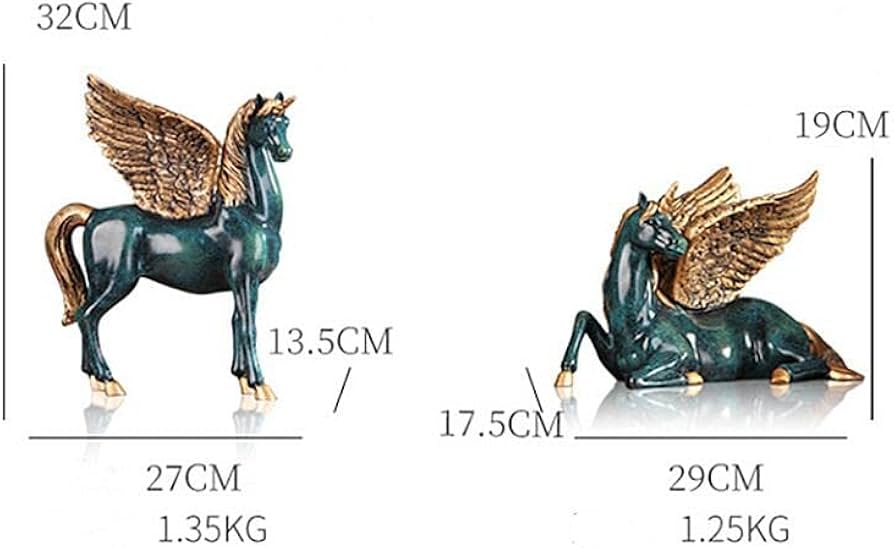 Amazon.co.jp: 馬 置物 クリエイティブ ペガサス像 おしゃれ 風水 置物