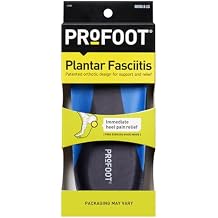 PROFOOT Plantar Fasciitis Orthotic Insoles for Men Sizes 8-13 Gel Shoe Inserts for Instant Heel Pain Relief and Arch Support - 1 Pair of Heel Pads