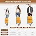 Kono Expandable 28 Inch Luggage with Spinner Wheels, Large Checked Luggage with TSA Lock, Lightweight & Anti-Scratch PC+ABS Hardshell Travel Suitcase, Yellow/Brown