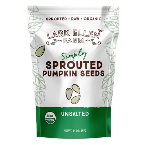 Lark Ellen Farm Sprouted Organic Pumpkin Seeds – Raw, Unsalted,