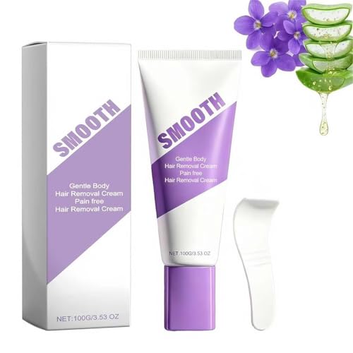 Enthaarungscreme für empfindliche Haut Schmerzfreie Makellose Enthaarungscremes Für Empfindliche Haut Scham Körper Private Bereiche Achselhöhlen Und Bikinizone Nährende(100ML)