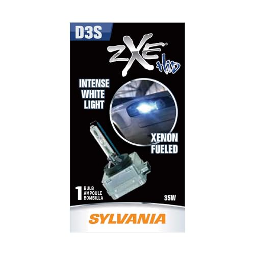 SYLVANIA - D3S SilverStar zXe HID (High Intensity Discharge) Headlight Bulb - High Performance Brighter and Whiter Light, Xenon Fueled, with a HID Attitude and Style (Contains 1 Bulb)