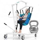 Vive Lightweight Hydraulic Patient Lift for Home Use with Sling - Portable Lift Assist System for Elderly & Disabled - Medical Transfer Aid for Floor, Falls, Car, Wheelchair & Bed - Sit to Stand Lift