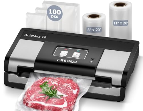 FRESKO-US FRESKO Automatic 95Kpa Food Vacuum Sealer Machine, Auto Dry-Wet Detection
