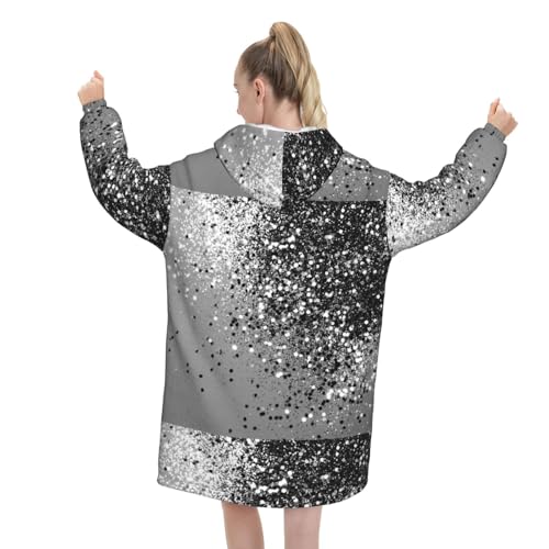 Sweat à capuche couverture gris argenté, l'idée cadeau cocooning originale